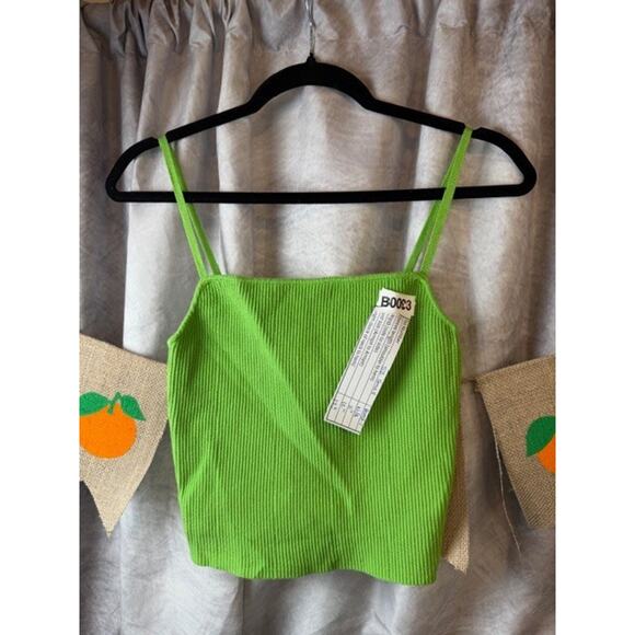 LA Hearts Light Green Camisole Ribbed Crop Top S - Picture 4 of 8